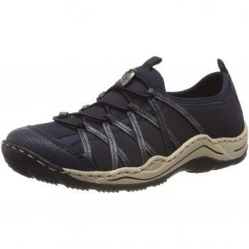 Rieker Damen L0559-15 Sneaker, 38 EU, Blau