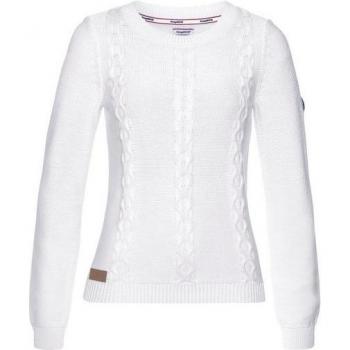 KangaROOS Offwhite Rundhalspullover mit Zopfmuster