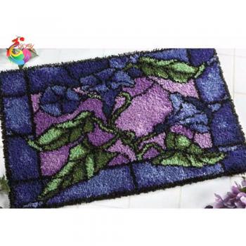 Alfombra de Ganchillo en 100x63cm con Conjunto de Agujas