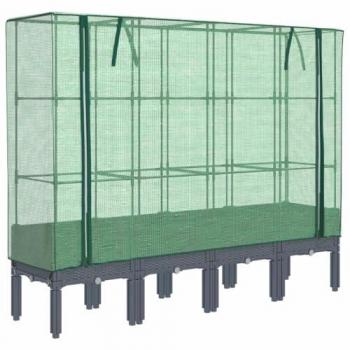 VitaXL Jardinage suspendu rotin 160 x 40 x 140 cm