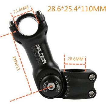 Mountain Bike Adjustable Stem 90/110/130mm 25.4mm 31.8mm