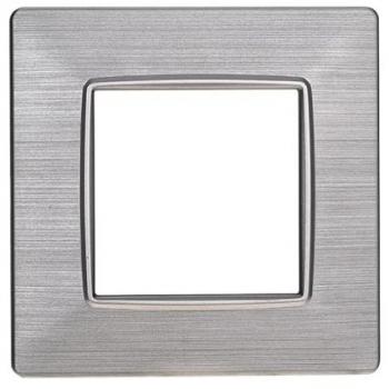 Plaque Vimar Plana 2 Modules Étroite Satinée