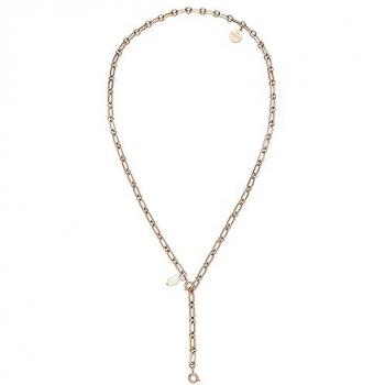 Collana Zodiac Charm Oro Bianco e Perla Rosata