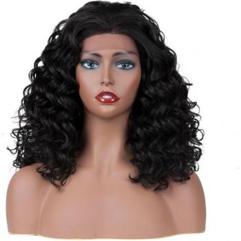 Peluca de Pelo Rizado Jingfa para Mujeres Negras