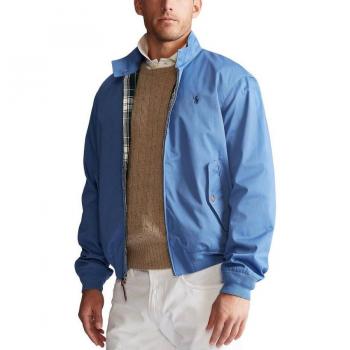 Giubbotto polo a zip in serge con doppiatura tartan Ralph Lauren