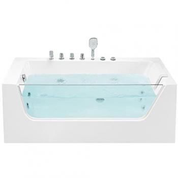 Baignoire jacuzzi blanche angle à droite 170 × 80 cm PUQUIO