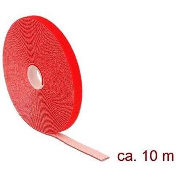 Red Adhesive Hook Tape – 10 m × 13 mm