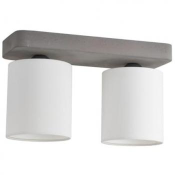 Lampada soffitto Caledonia – Design grigio con finitura cemento – 13,5×35×21 cm – EPIKASA