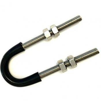 Galvanized Anti-Chafe U-Bolt M6 60mm (Inner Dia. 29mm, Height 82mm) – Pack of 1