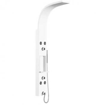 Columna ducha masajeadora + estante en tono blanco mate 20x140cm – ROANA