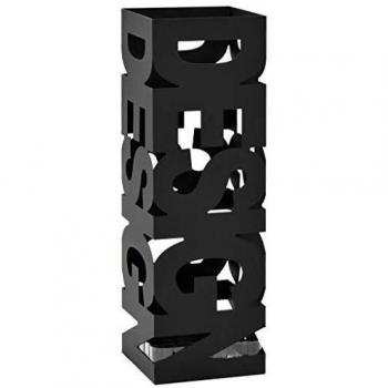 Porte-parapluie design en acier noir