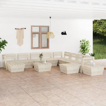 Día y Noche Muebles Palet 12 Piezas Beige