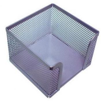 Taco de Papel Soporte Q-Connect Rejilla Plata 95×95×80 mm
