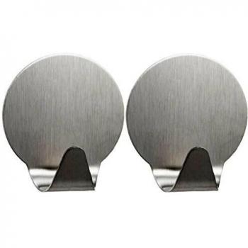 WENKO Strip-it® gancio rotondo satinato set 2 pezzi acciaio inossidabile
