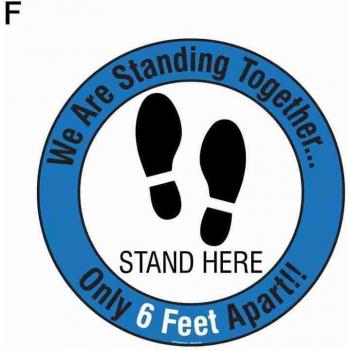 Public Area Safety Distance Floor Decals