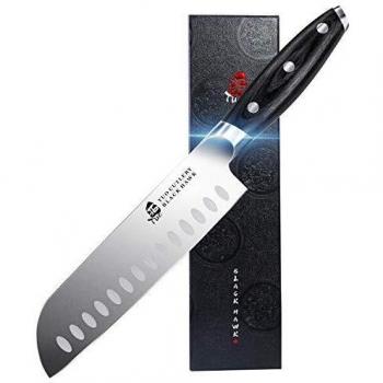 Pakkawood Handle 7 Santoku Chef Knife – High Carbon Stainless Steel, Full Tang
