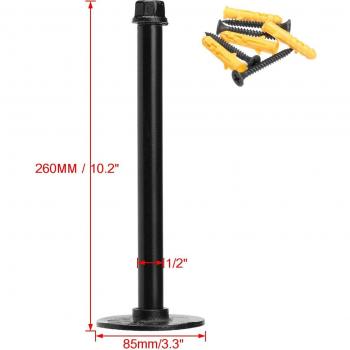Black Iron Industrial Pipe Shelf Bracket 260mm