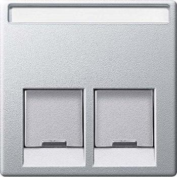 Aluminium‑Zentralplatte Schneider Electric, 2‑fach, System M – MEG4574‑0460