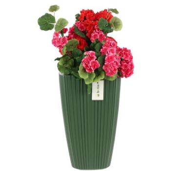 Pot à fleurs design haut 60 cm vert