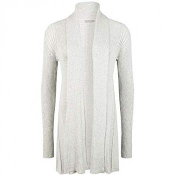 Fransa Damen Feinstrick Longstrickjacke FRZubasic Größe XXL, grau (light grey melange)