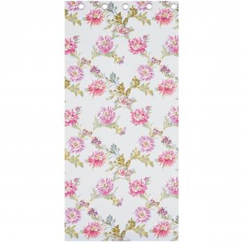 Catherine Lansfield Duck Egg Chrysanthemum Check Curtain Set