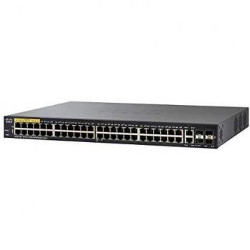 Cisco Small Business SF350-48P Managed Switch | 48 10/100 Ports | 382W PoE | 4 Gigabit Ethernet (GbE) Combo SFP | Limited Lifetime Protection (SF350-48P-K9-UK)