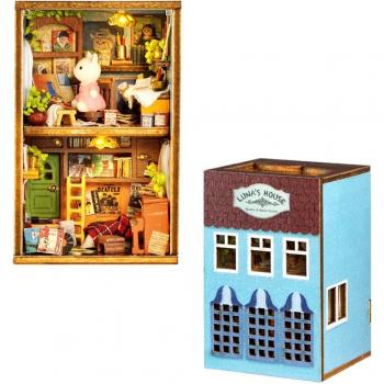 Mini Casa di Coniglio con Luce Blu LED