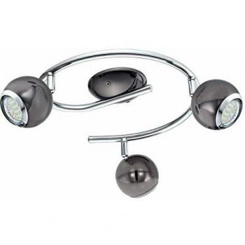 Eglo Bimeda Arco Faretti LED 3 Luci 2,8W GU10 Nickel Nero Cromo 31007
