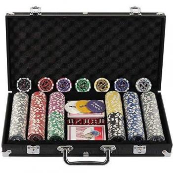 Display4top 300 Piece Poker Chips with Aluminum Case