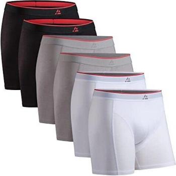DANISH ENDURANCE Bamboo Trunk 6 Pezzi XL Multicolore (2X Nero, 2X Grigio, 2X Bianco)
