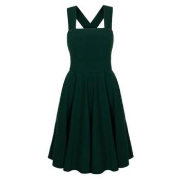Large Green Patti Cross‑Strap Midi