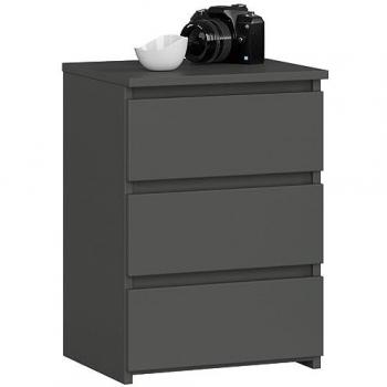 Table de Bureau Akord CL3 – 3 Tiroirs, Gris Graphite, 40 cm