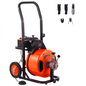 TurboCutter 100 ft ½″ Drain Cleaning Machine with Foot Switch