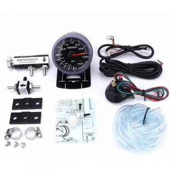 CNSPEED 60mm 2,5 Turbo Boost Anzeige 3 Bar 12V + Turbo Boost Regelung Bausatz einstellbar 1-30PSI mit Sensor