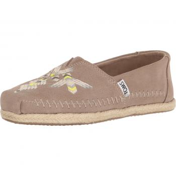 Toms Mocassin Suede Espadrille Femme 355 EUR Desert Taupe Tribal EMB