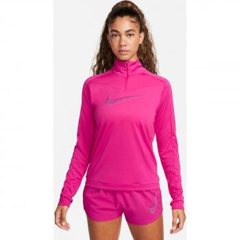 Nike DRI-FIT SWOOSH 1/2-Zip Laufshirt für Damen