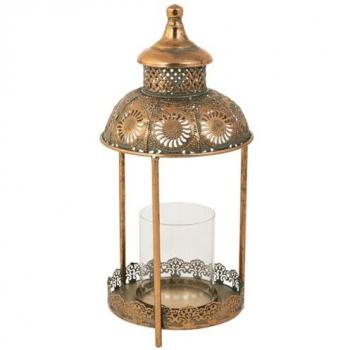 Alexandra House Living-Portavelas Alexandra House Living Oro Vidrio Hierro 19 x 42 x 19 cm