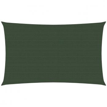 Voile d’ombrage PEHD 160 g/m², vert foncé, 6 m × 8 m – VidaXL