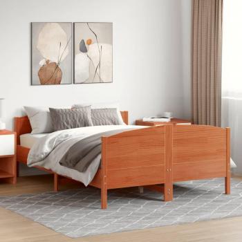 Cama solar sin colchón Cera marrón 160x200 cm Madera de pino