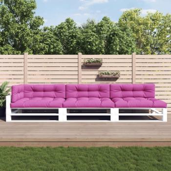 Cuscini per Pallet 7 pz, Comodo cuscino per sgabello Rosa in Tessuto