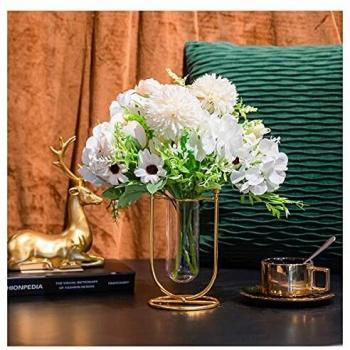 Luxury Silk Hydrangea & Gold Peony Table Arrangement