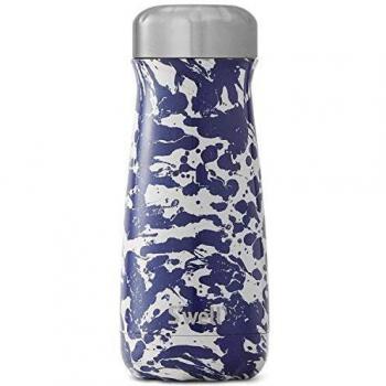S'well Women's Portable 470ml Stainless Steel Hydration Bottle – Enamel Blue