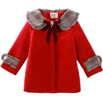 Girls Christmas Wool Coat