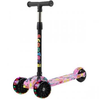 Trottolette pliante pour gamins, planche à roulettes LED