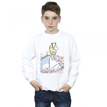 Alice in Wonderland Felpa Bianca per ragazzi 7-8