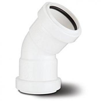 PolyPipe WP18W 40mm Push‑Fit 45° Bend