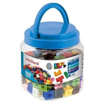 JUEGO MINILAND 100 CUBOS DE 2 CM PARA JUEGOS MATEMATICOS 125X150X125 MM