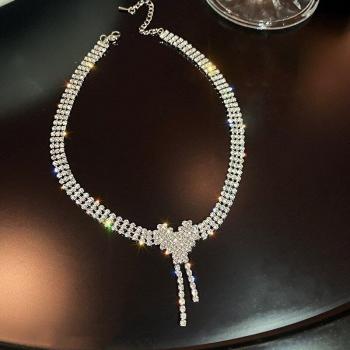 Collar de Diamantes de Imitación Brillante para Mujer