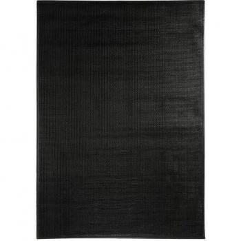Alfombra de cuero negro trenzado 120×170 cm