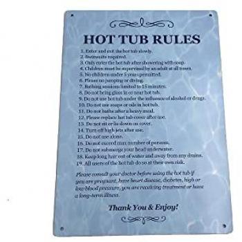 Bodysock-Approved Hot Tub Rules Poster – Blue Edition